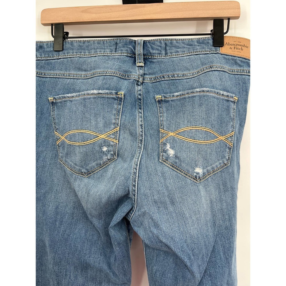 Abercrombie & Fitch Y2k Rhinestone Embellished Distressed Skinny Jean Sz 30/10 - Picture 10 of 10
